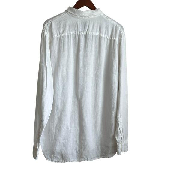 Abercrombie & Fitch Women Linen Tunic Top XL 1/4 Zip Preppy Coastal Beach Travel - Picture 3 of 12